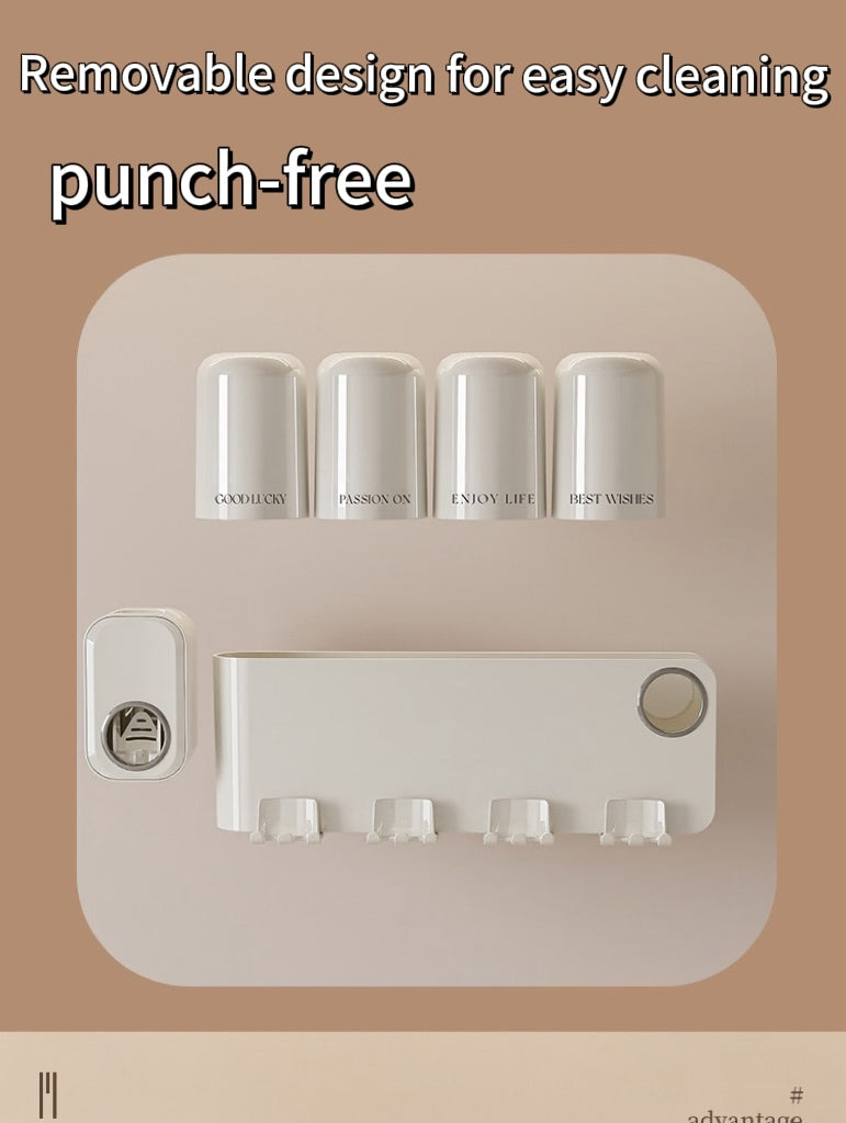 Punch-free toothbrush holder