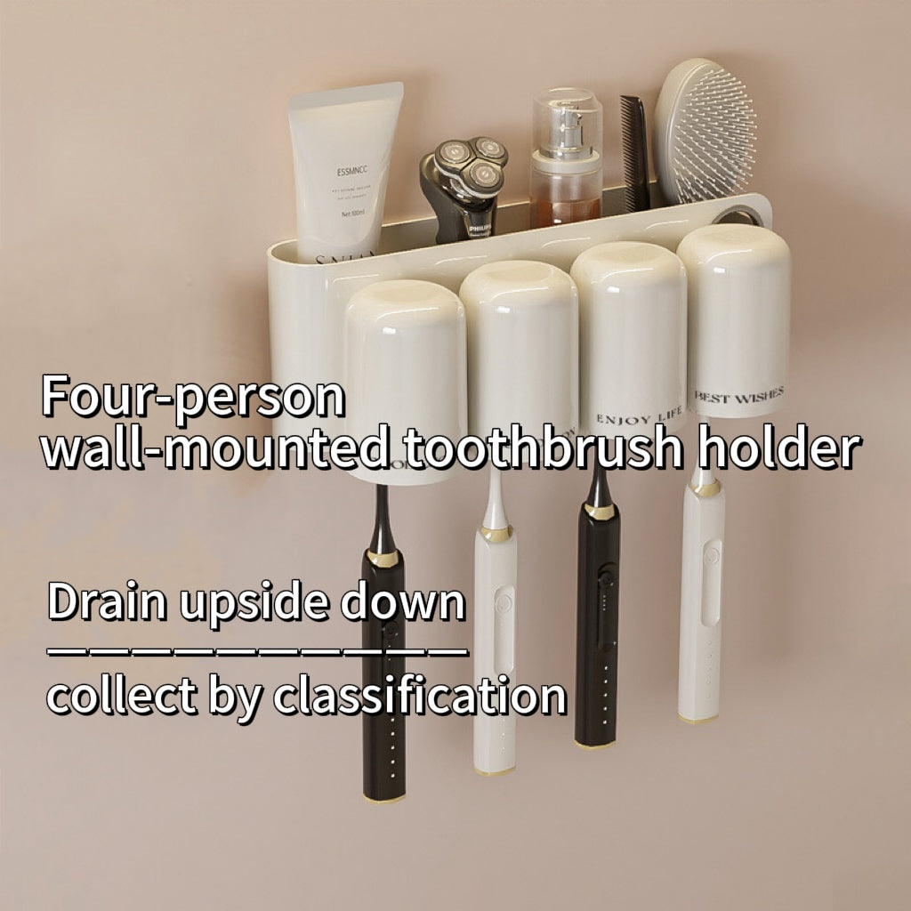 Punch-free toothbrush holder