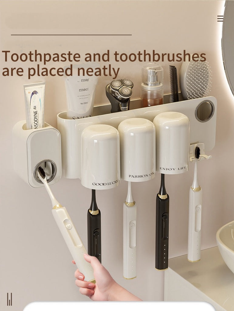 Punch-free toothbrush holder