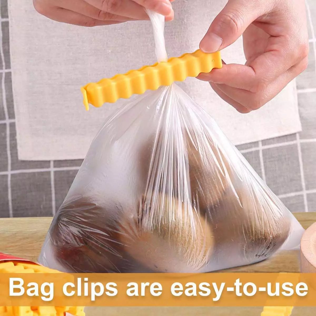 12pcs Fridge Magnetic Food Bag Clips