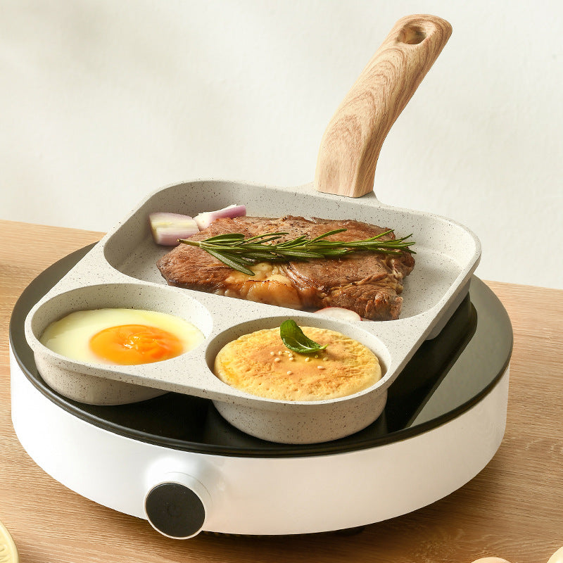 3-in-1 Medical Stone Stone Frying Pan: Ideal for Eggs, Bacon, and Burgers