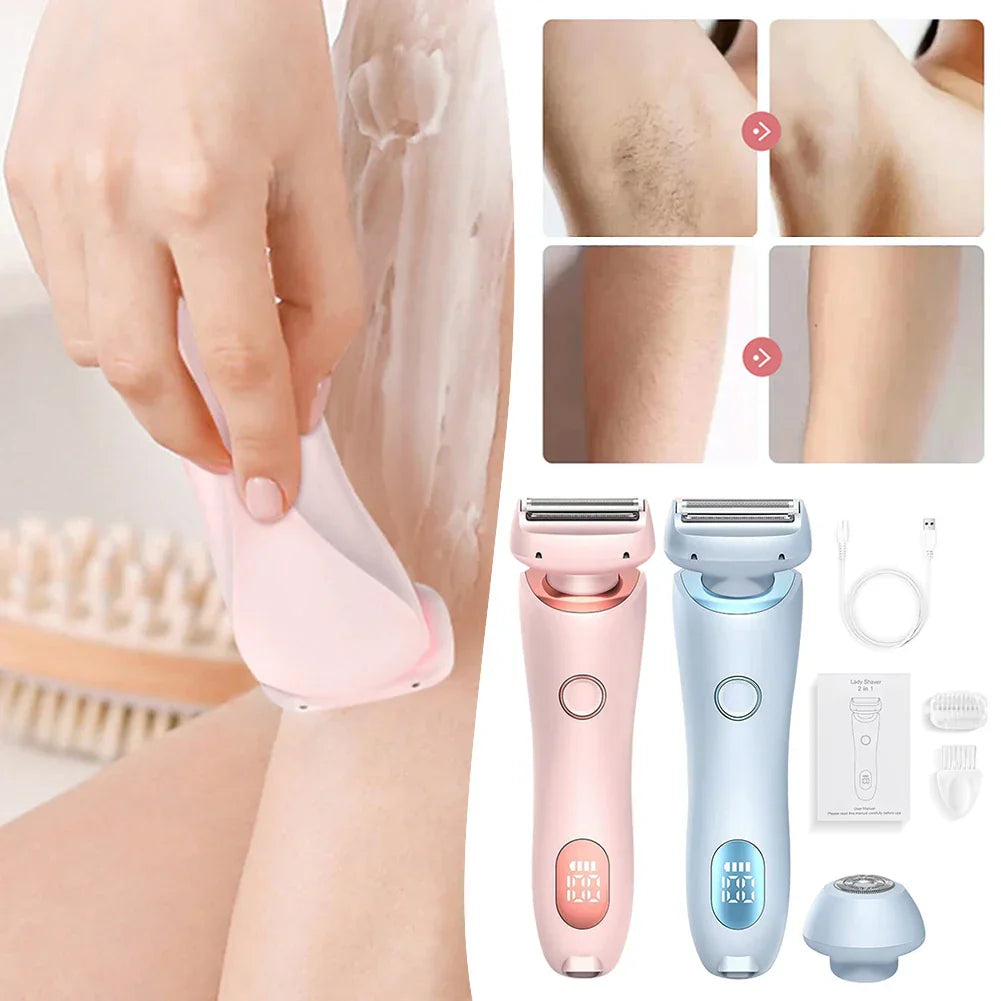 TrueSmooth™ 2 In 1 Epilator Glide Shaver: Smooth & Effortless Beauty