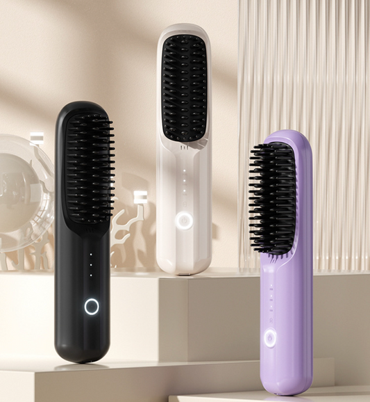 2-in-1 Portable Hair Straightener Brush PRO