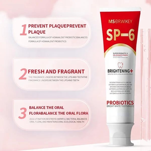 🎁Today Only $9.99🔥Super Probiotic-6 Toothpaste with 6 Probiotics oalance Oral microbiota strength