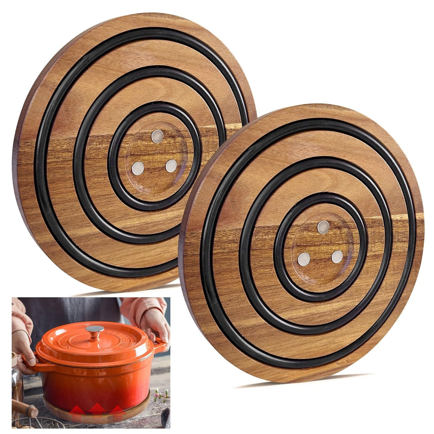 🔥Hot Sale🔥Magnetic Wooden Trivets