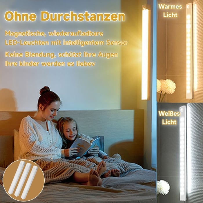 🏆Letzter Tag Verkauf 49% Rabatt🔥-💡Bohrfreie intelligente Sensor magnetische aufladbare LED-Leuchte