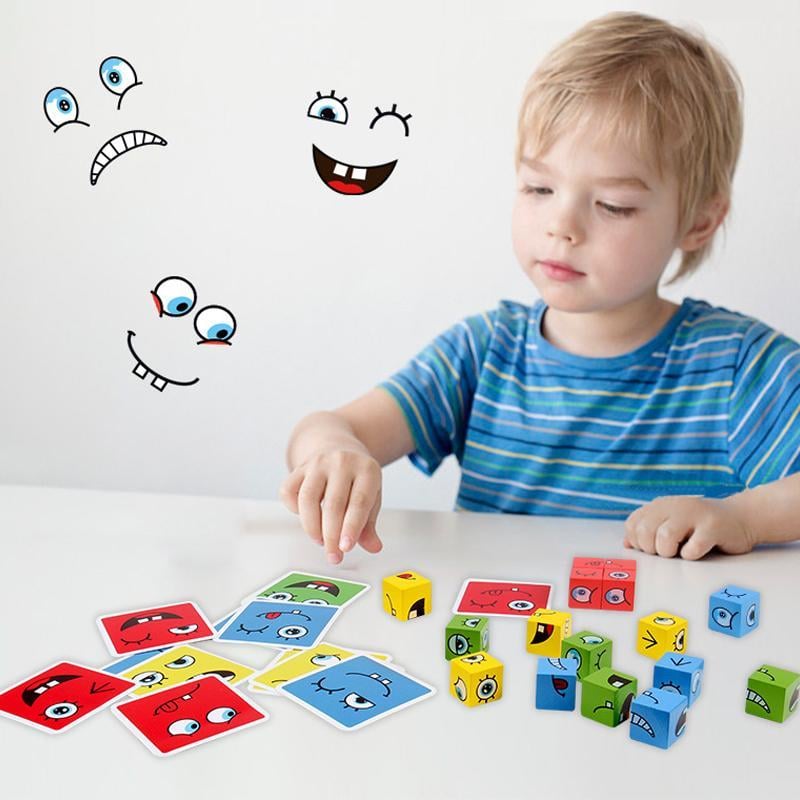 🎅Face-Changing Magic Cube Building Blocks