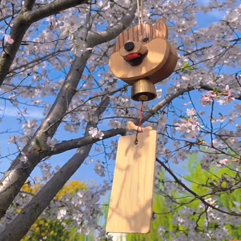 Custom Pet Handcrafted Wooden Doorbell Wind Chime