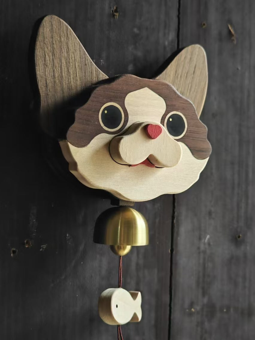 Custom Pet Handcrafted Wooden Doorbell Wind Chime