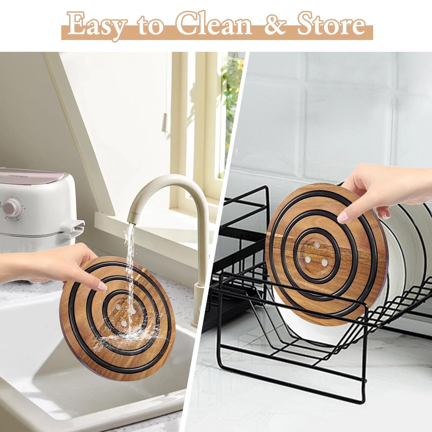 🔥Hot Sale🔥Magnetic Wooden Trivets