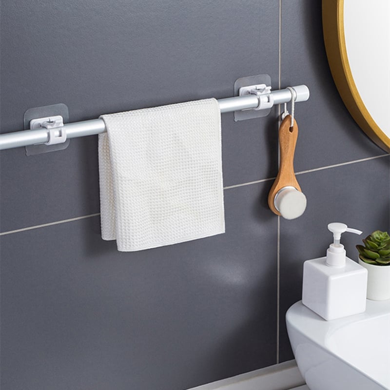 Nail-Free Adjustable Curtain Rod Hooks