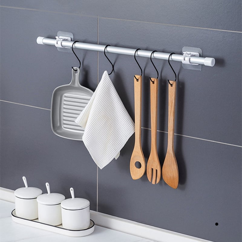 Nail-Free Adjustable Curtain Rod Hooks