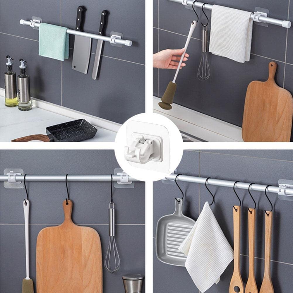 Nail-Free Adjustable Curtain Rod Hooks