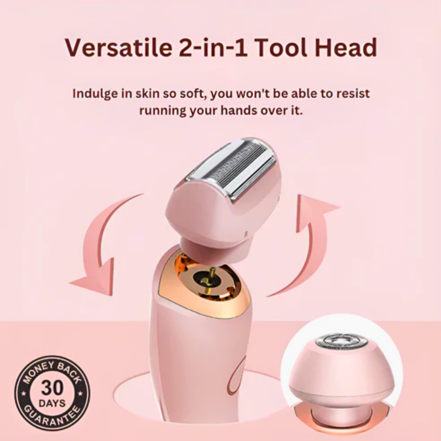 TrueSmooth™ 2 In 1 Epilator Glide Shaver: Smooth & Effortless Beauty